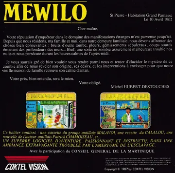 Mewilo (F) (2 faces) (1987) (CPM) box cover back
